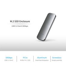 Load image into Gallery viewer, Mediasonic Aluminum M.2 PCIe NVME SSD Enclosure to USB 3.2 Gen 2 10Gbps USB Type C | M-Key / B+M Key | Support UASP TRIM | 2230/2242/2260/2280 (Support up to 4TB)
