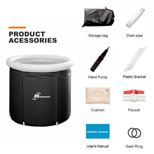 Load image into Gallery viewer, Ice Bath Tub for Athletes | Large Capacity 115 Gallons / 433 Liters | Portable Cold Ice Tub | Inflatable Ice Bath for Outdoor Cold Therapy Tub by Mediasonic (MS-100RP)
