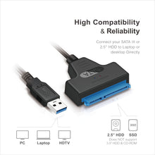 Load image into Gallery viewer, Mediasonic SATA to USB Cable – USB 3.0 / USB 3.1 Gen 1 to 2.5” SATA SSD/Hard Drive Adapter Cable (Optimized for SSD, Support UASP and SATA 3 6.0Gbps Transfer Rate) (HND5-SU3)
