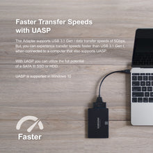 Load image into Gallery viewer, Mediasonic SATA to USB C Cable – USB 3.0 / USB 3.1 Gen 1 to 2.5” SATA SSD/Hard Drive Adapter Cable (Optimized for SSD, Support UASP and SATA 3 6.0Gbps Transfer Rate) (HND5-SU3C)