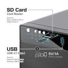 Load image into Gallery viewer, Mediasonic Raid 4 Bay 3.5" SATA Hard Drive Enclosure - USB 3.2 Gen 2 10Gbps | USB Hub 60W Power Delivery 3.0 | 4K HDMI Monitor Extender | SDXC Reader (HFR7-SU31CD)