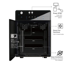 Load image into Gallery viewer, Mediasonic 4 Bay 3.5" SATA Hard Drive Enclosure - USB 3.2 Gen 2 10Gbps | USB Type C USB-C (HF7-SU31C)