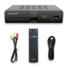 Load image into Gallery viewer, Digital TV Converter Box, ATSC Digital Converter Box with TV Tuner, TV Recording, USB Multimedia Function, HDMI Output, by Mediasonic HomeWorx (HW250STB)
